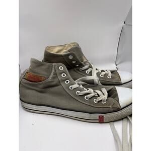 Levis Canvas Sneakers Shoes Mens 13 Olive Green Lace Up High Top Skate 90s Y2K